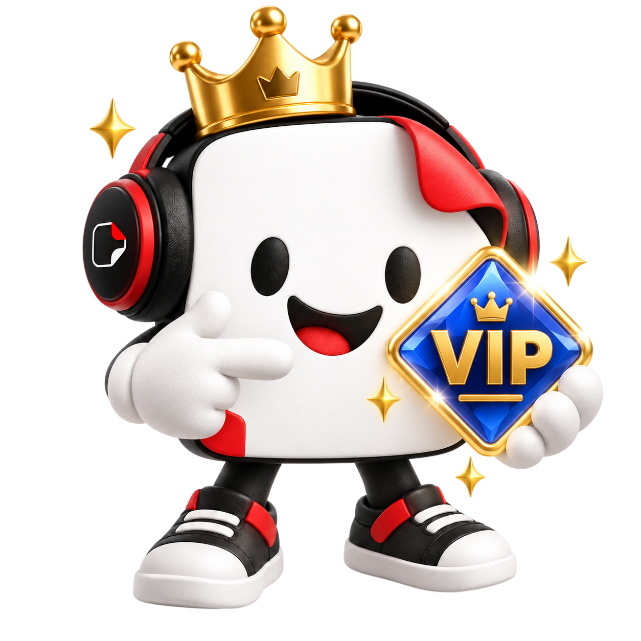 Mascote convida você a experimentar o Figurinhas App