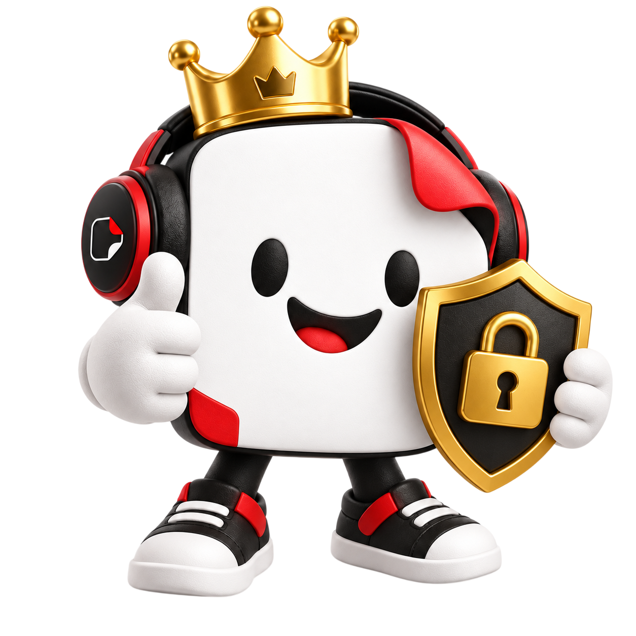 Mascote com escudo de acesso