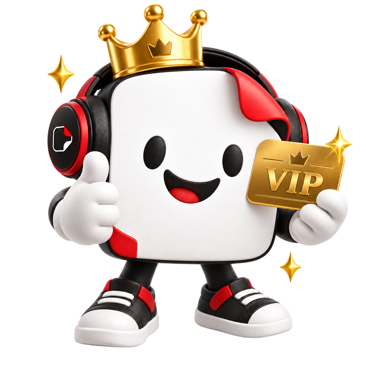 Mascote apresentando o acesso VIP